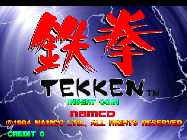 Tekken (Japan, TE1+VER.B) Title Screen